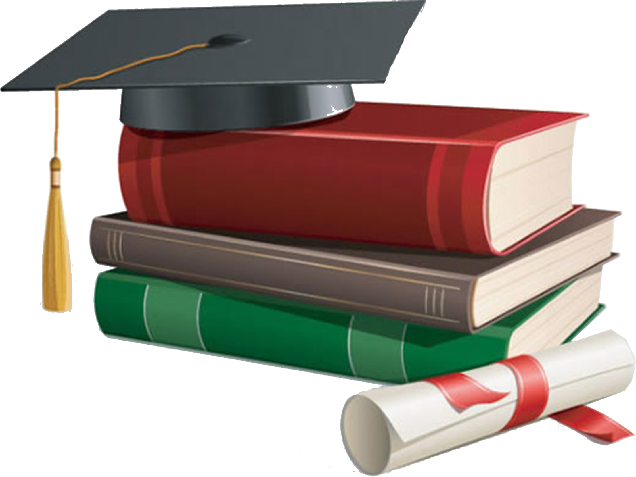 Cap Graduation Png Jpg Black And White Library - Graduation Cap Clipart Png (2362x2362), Png Download