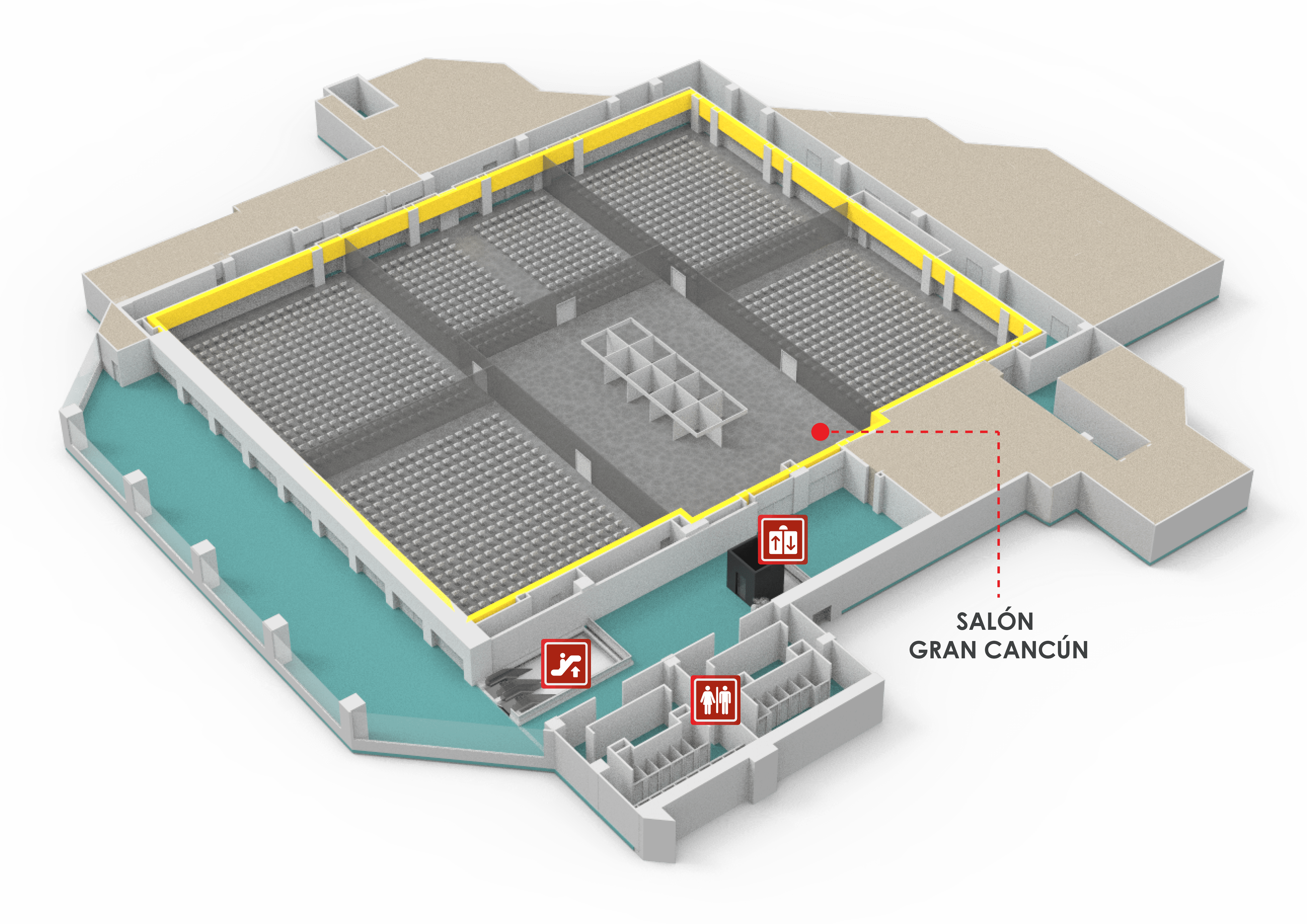 View Playa - Centro De Convenciones Cancun Plano (4538x3210), Png Download