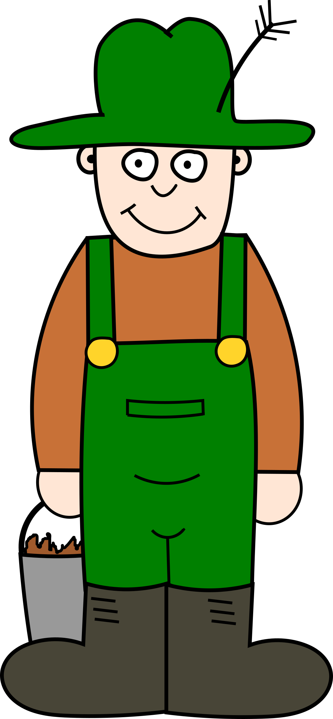 Crazy Clipart Farmer - Farmer Clipart (1114x2400), Png Download