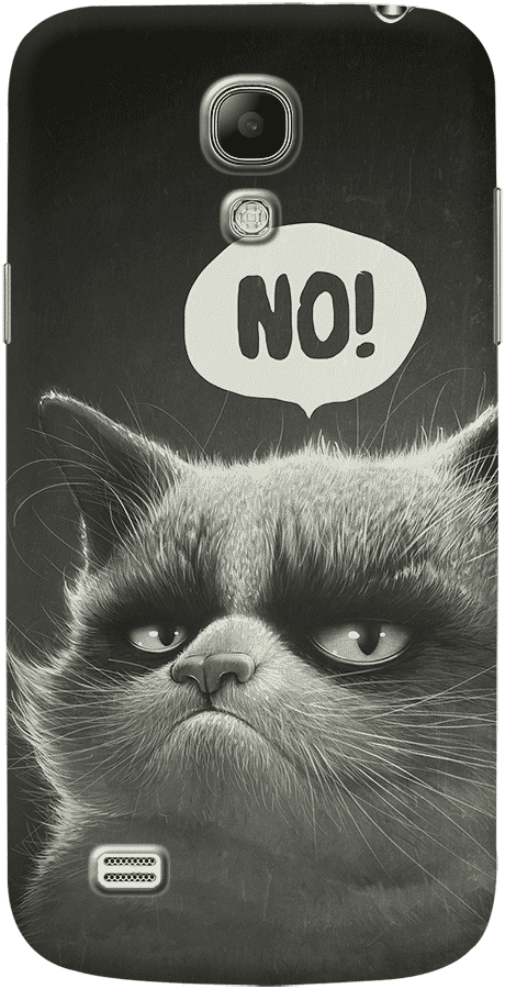 Dailyobjects Grumpy Puss Case For Samsung Galaxy S4 - Grumpy Xmas Canvas Print - Small By Dr. Lukas Brezak (460x900), Png Download