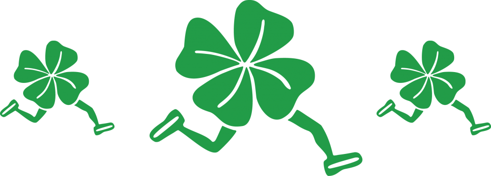 St Patricks Day Running (1000x359), Png Download