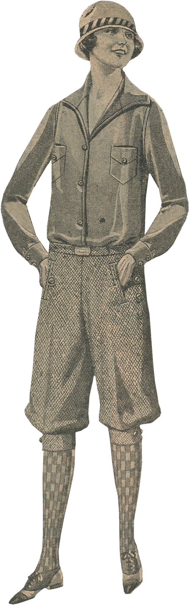 1920s Girl Png Jpg Library Library - Panties (926x2295), Png Download