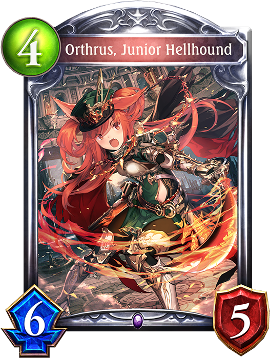Unevolved Orthrus, Junior Hellhound Evolved Orthrus, - Shadowverse Disciple Of Truth (536x698), Png Download