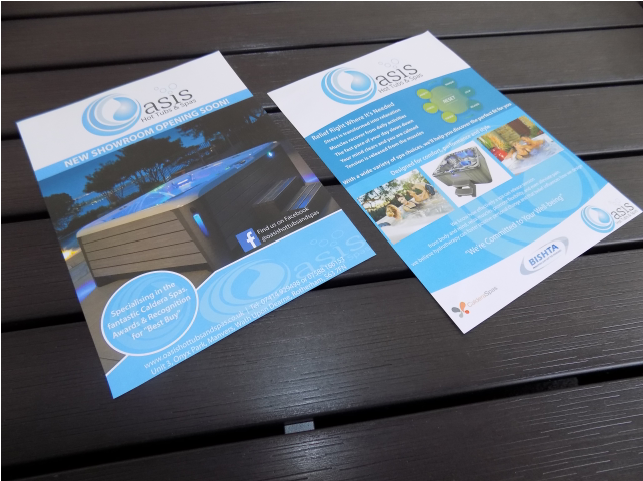 Oasis Hot Tubs & Spas Flyer Design Hot Tub Spa Designer - Graphic Design (800x600), Png Download