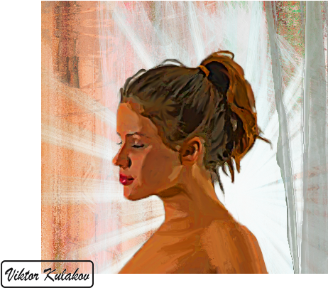 Digital Portrait - Blond (606x576), Png Download