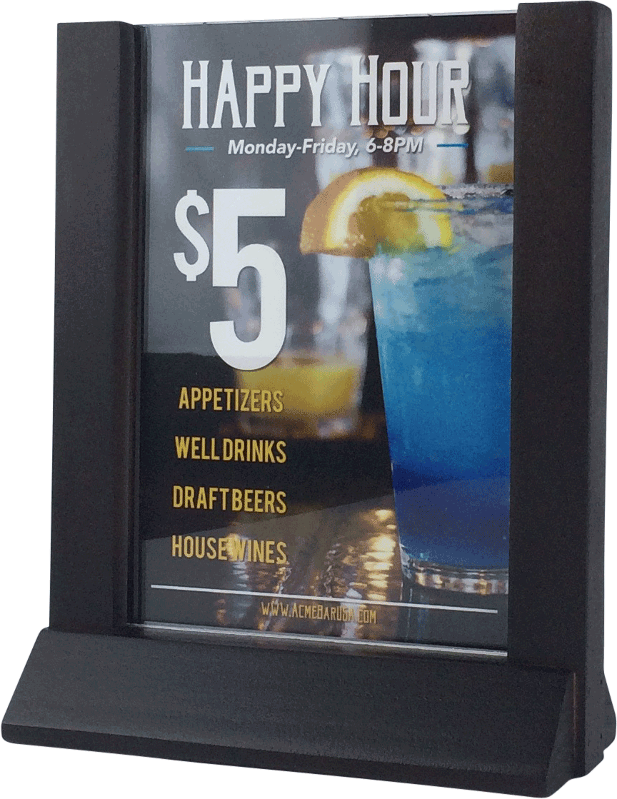 Wood Table Stand - Drink Table Menu (864x1119), Png Download