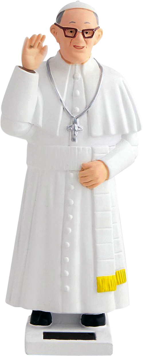 Papa Francisco Solar - Kikkerland Solar Pope Statue (499x1238), Png Download