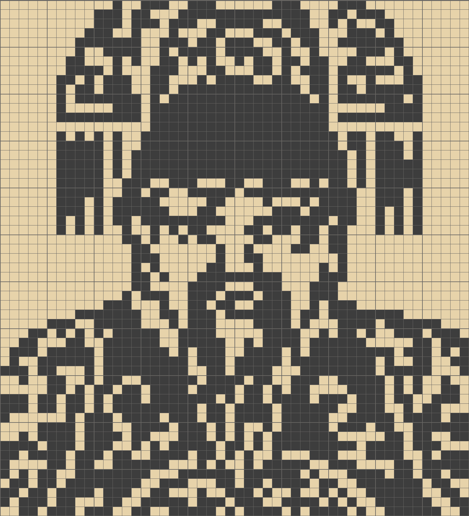 Solution For Original Crossme Level - Nonogram (1500x1650), Png Download