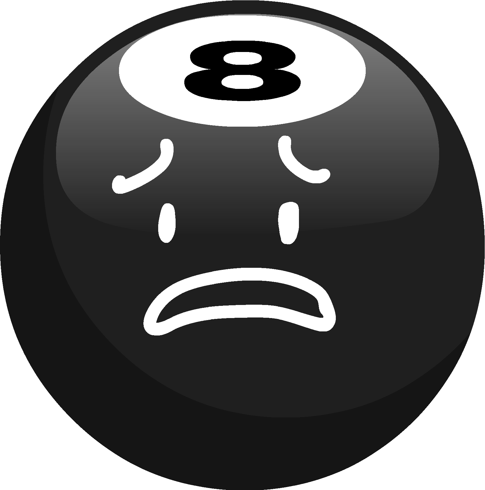 8-ball Sad Transparent - Inanimate Insanity Spikey Mervert (1671x1687), Png Download