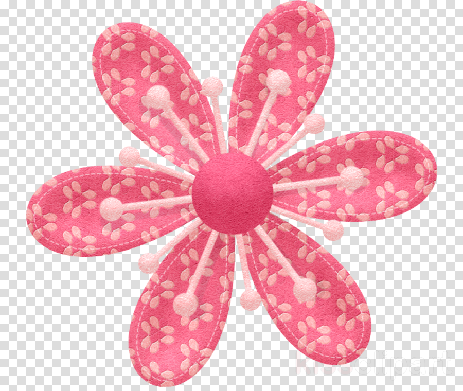 Download ดอกไม้ สีชมพู การ์ตูน Clipart Pink Clip Art - Floral Design (900x760), Png Download