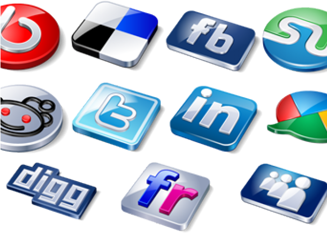 Social Media Icons Clipart Management - Social Media (640x480), Png Download
