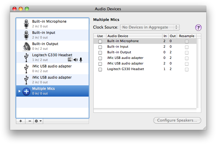 Mac Garageband Audio Devices Multiple Mics - Usb Create Multiple Audio Device (744x502), Png Download