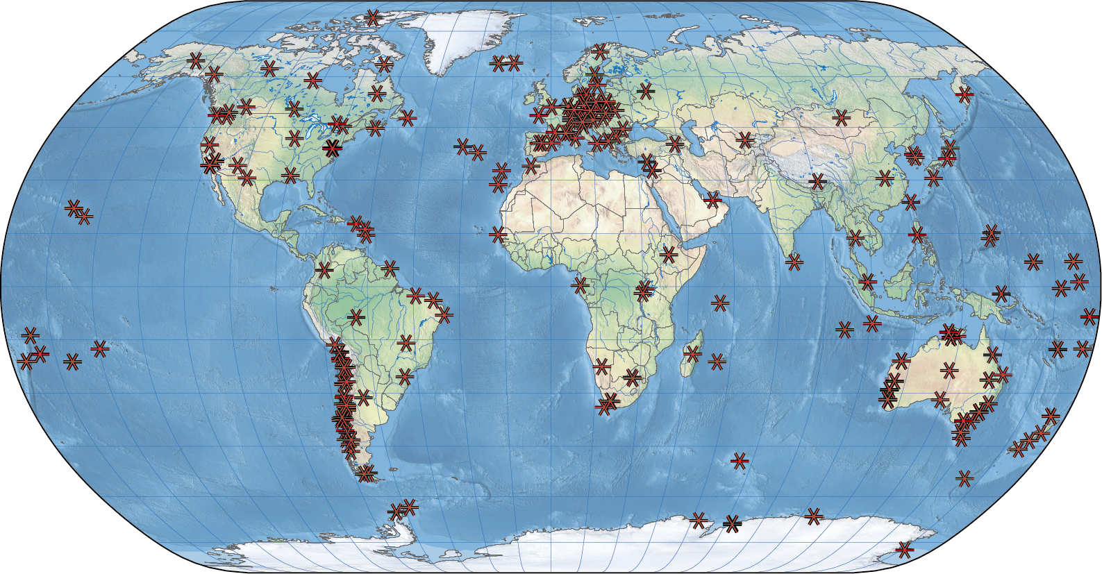 Map Depicting Locations Of Sites With Real-time Data - Data Stream (1587x827), Png Download