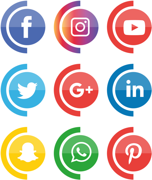 Download Social Media Icons Set - Logos De Facebook Instagram Y ...