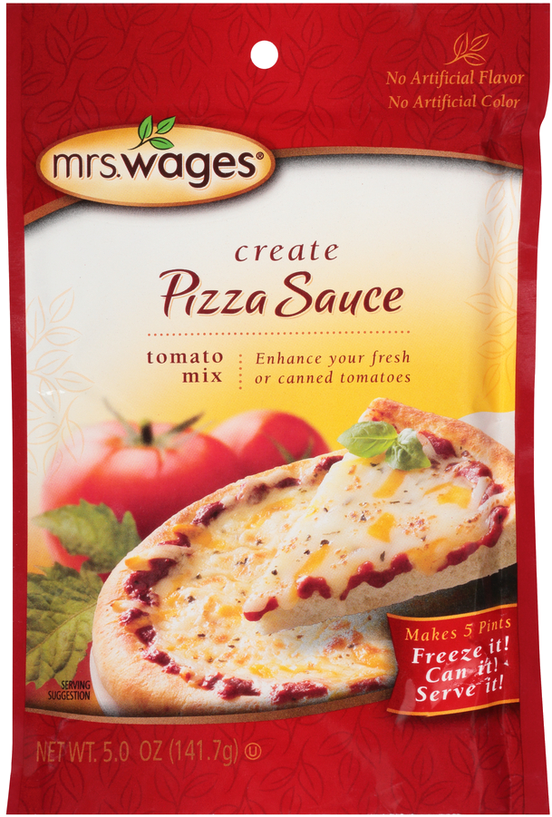 Wages® Pizza Sauce - Mrs. Wages Create Pizza Sauce Tomato Mix - 5 Oz Packet (900x900), Png Download