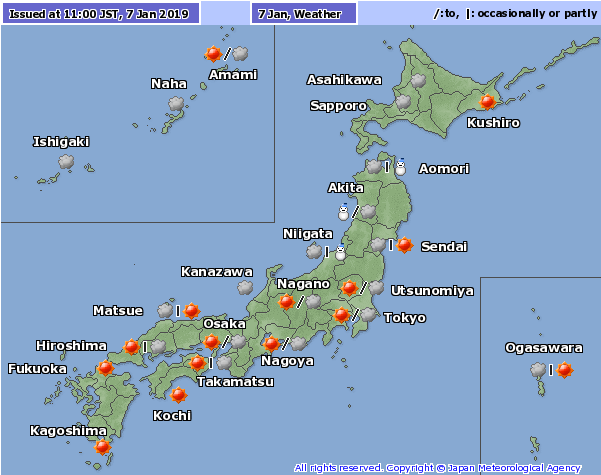 7-day Forecast For Tokyo And Japan - Map (750x536), Png Download