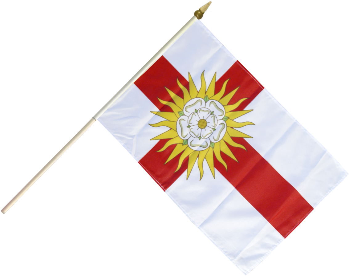 Great Britain Yorkshire West Riding Hand Waving Flag - Flag (1500x998), Png Download