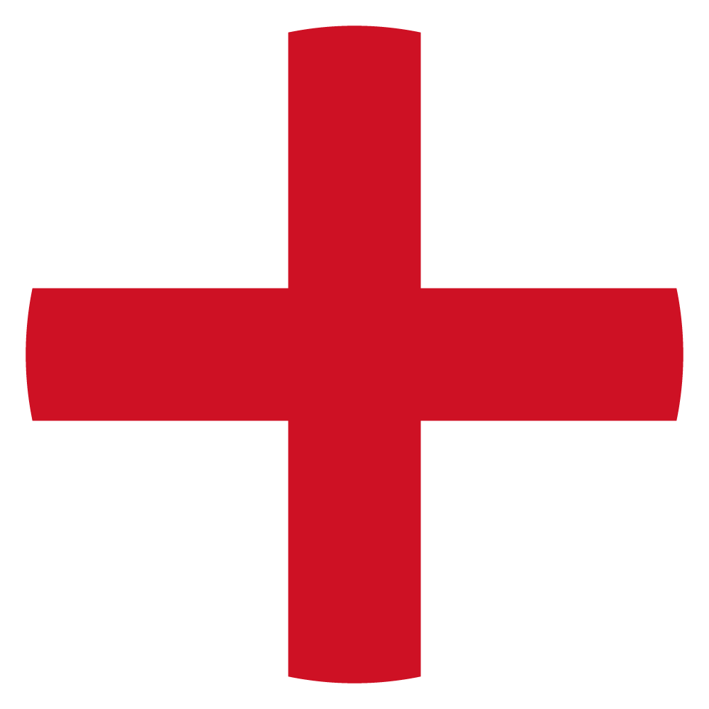 England - Lifeguard Cross Logo (1000x1000), Png Download