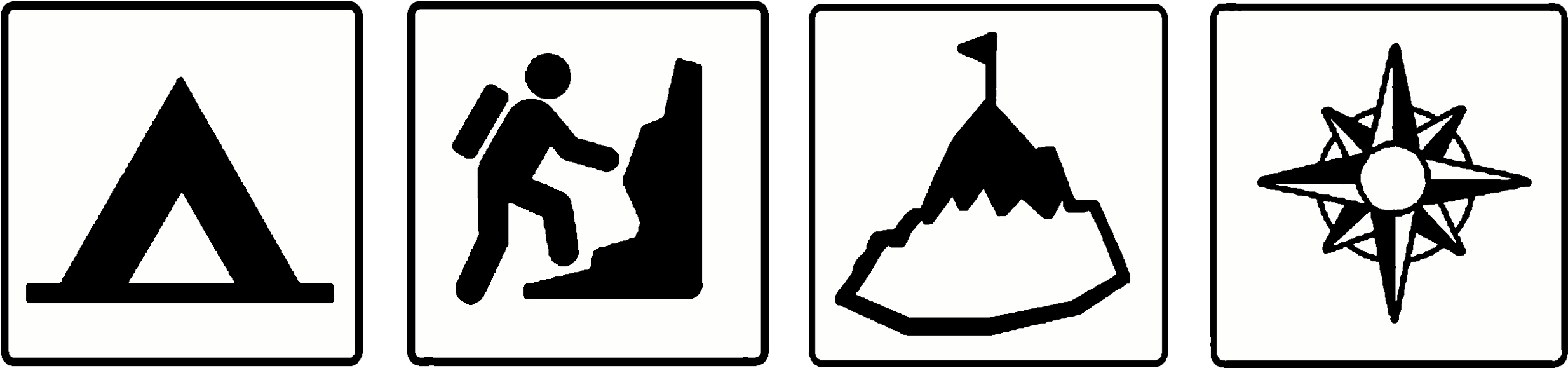 Rock Gym - Camp Icon - Rock Climbing Climber Rectangle Magnet (2526x609), Png Download