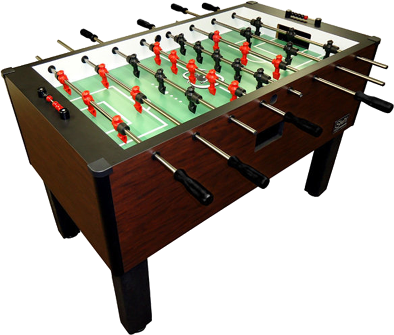 3 Goalie Foosball Table (800x791), Png Download