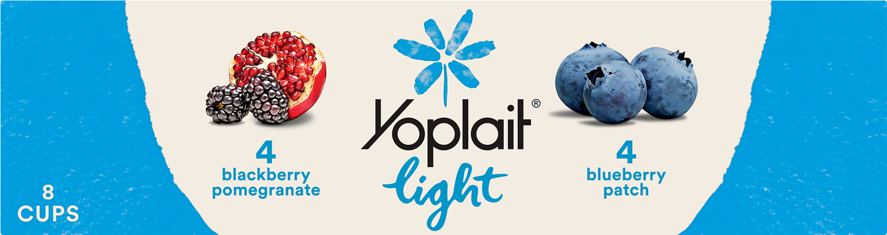 Yoplait Light Yogurt Blackberry Pomegranate/blueberry - Yoplait Fat Free Yogurt, Light, Red Velvet Cake - 6 (1800x1800), Png Download