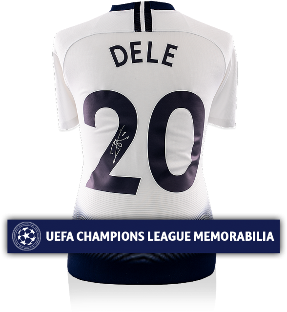 Dele Alli Official Uefa Champions League Back Signed - Dele Alli Signed Tottenham Hotspur Shirt - 2017-2018 (650x665), Png Download