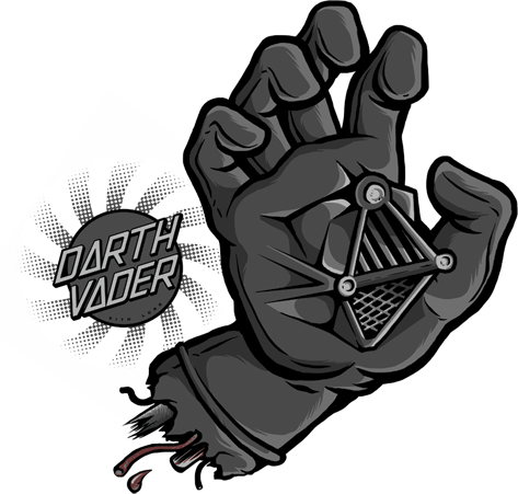 Drawn Skateboard Screaming Hand - Library (473x451), Png Download