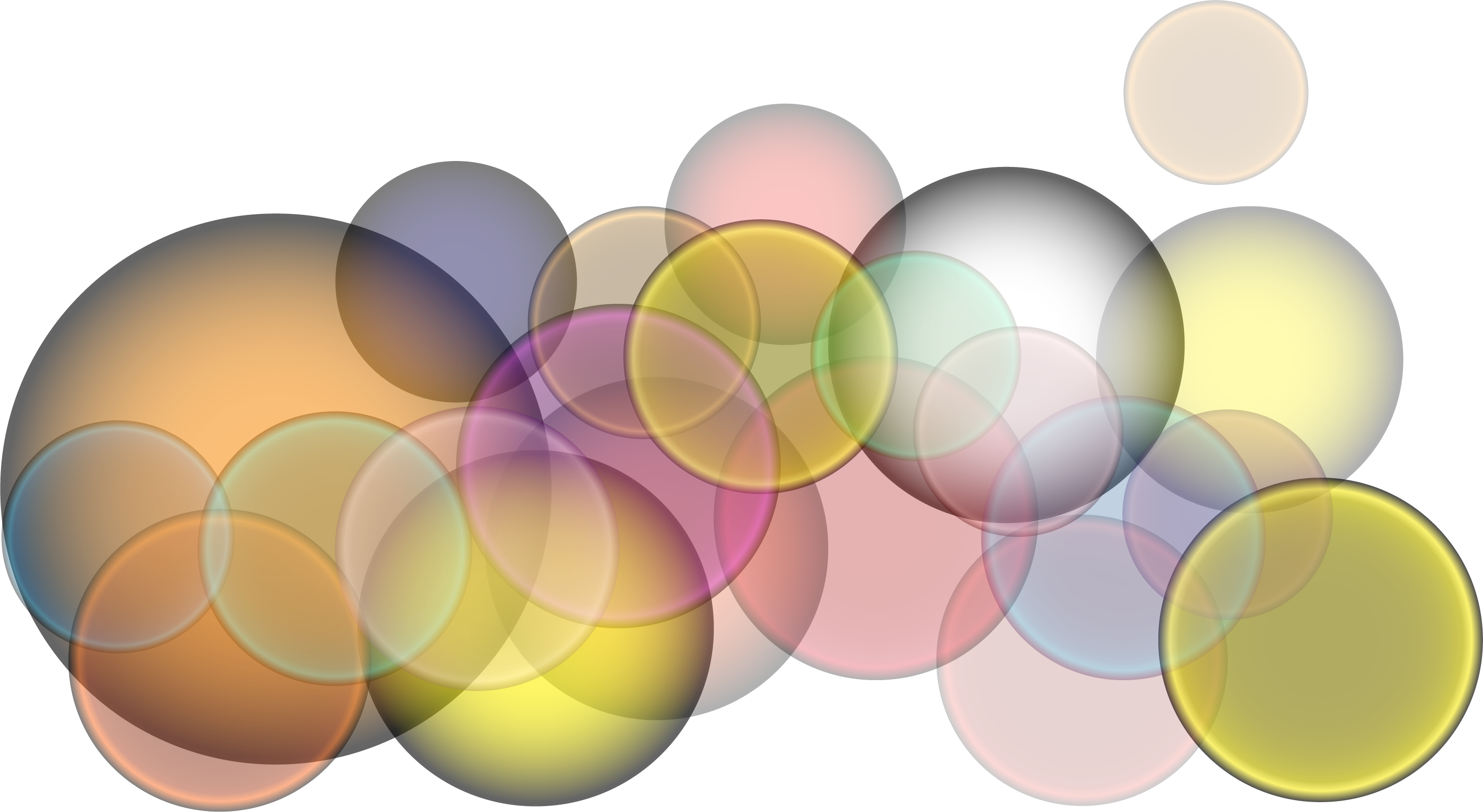 Colorful Vector Bubble - Light Bouble (3001x1644), Png Download