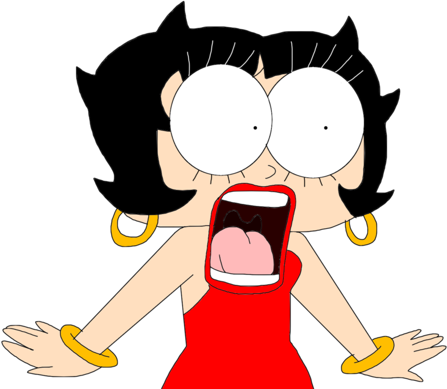Betty Boop Scream - Scream Cartoon Png (1032x774), Png Download