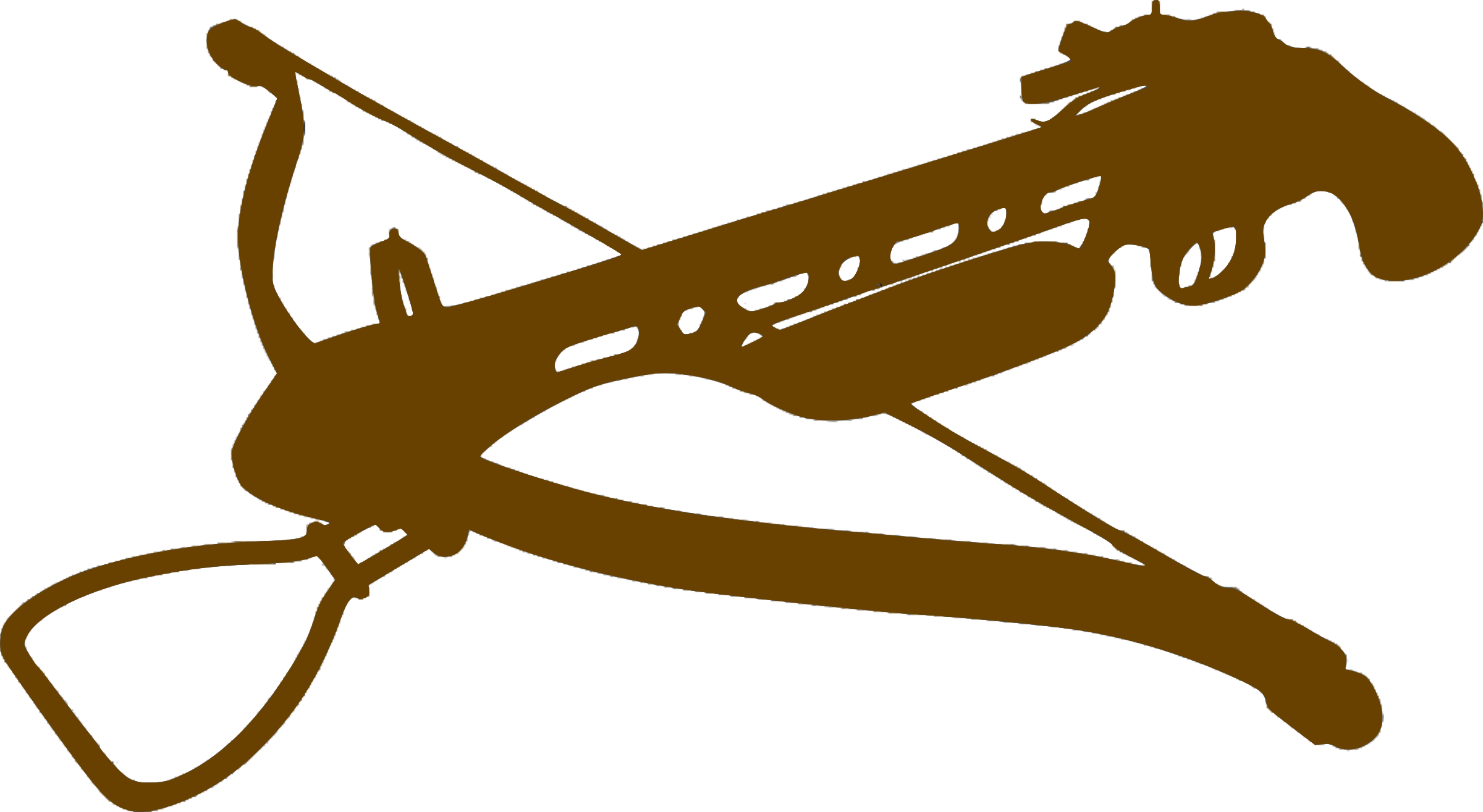 Silhouette Arme 10 Icons Png - Crossbow Silhouette Png (2400x1315), Png Download