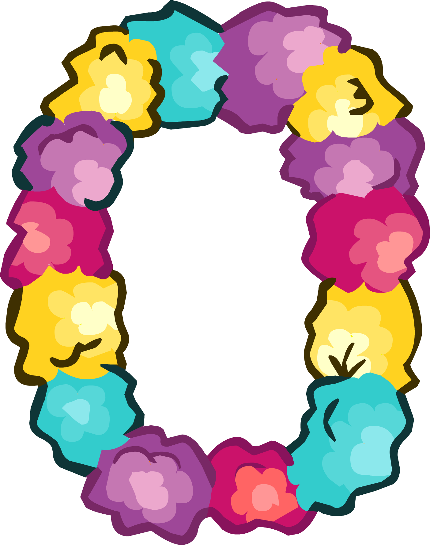Island Lei Icon - Club Penguin Island Lei (1404x1777), Png Download