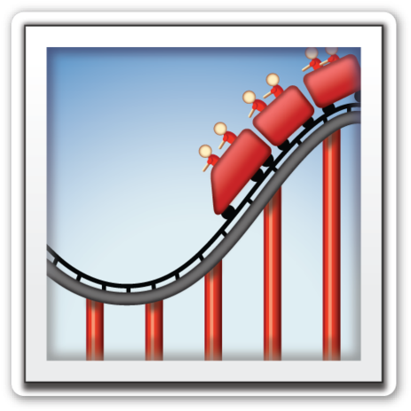 Roller Coaster Emoji Stickers, Roller Coasters, Employee - Roller Coaster Emoji On Whatsapp (476x480), Png Download