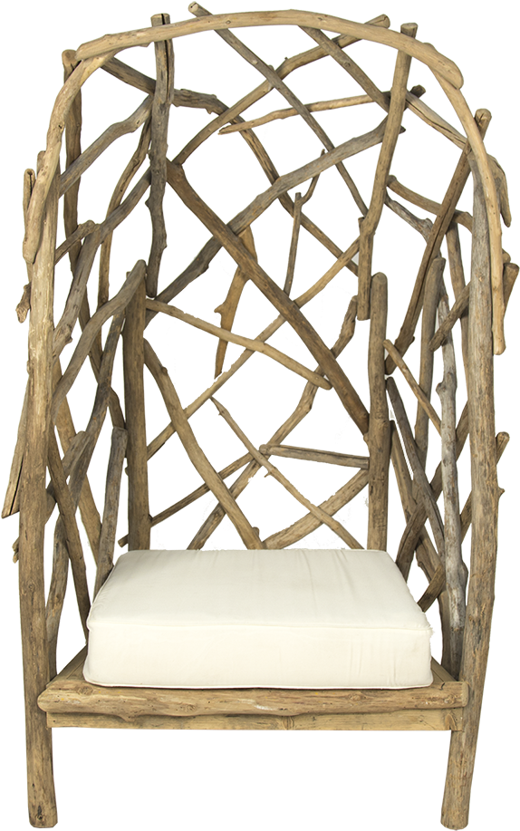 Nest Driftwood Chair (600x957), Png Download