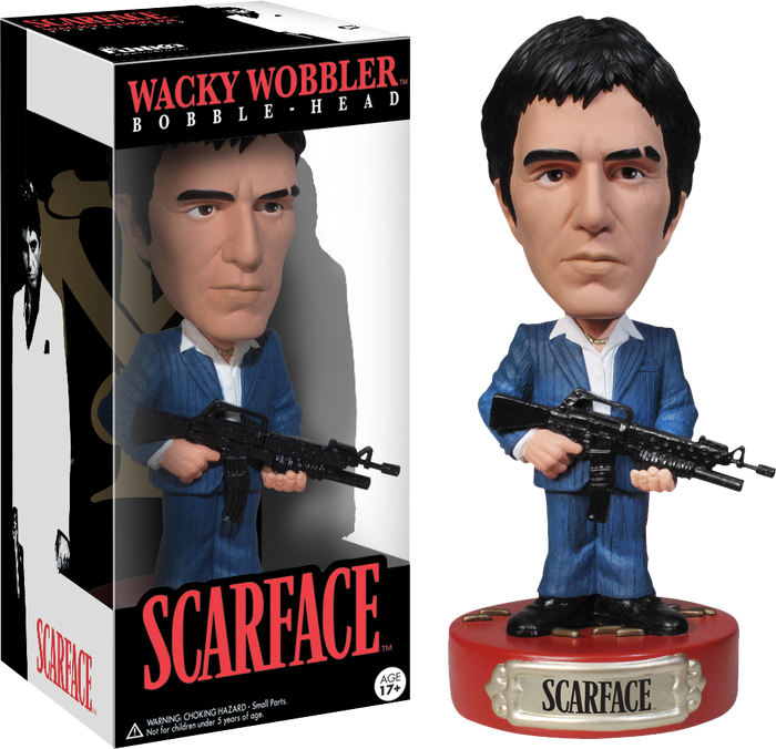 Scarface Wacky Wobbler Bobble Head - Funko Wacky Wobbler Scarface (700x676), Png Download