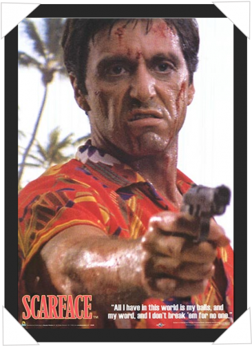 #398 - Tony Montana Michael Corleone (500x500), Png Download