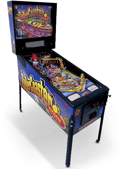These Games Will Not Operate In Countries With 50 Cycle - Roller Coaster Pinball Machine (499x554), Png Download
