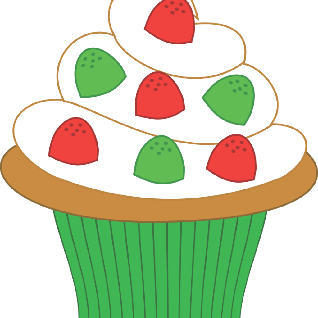 Cupcake Clipart Summer - Christmas Cupcake Clipart (1024x1024), Png Download