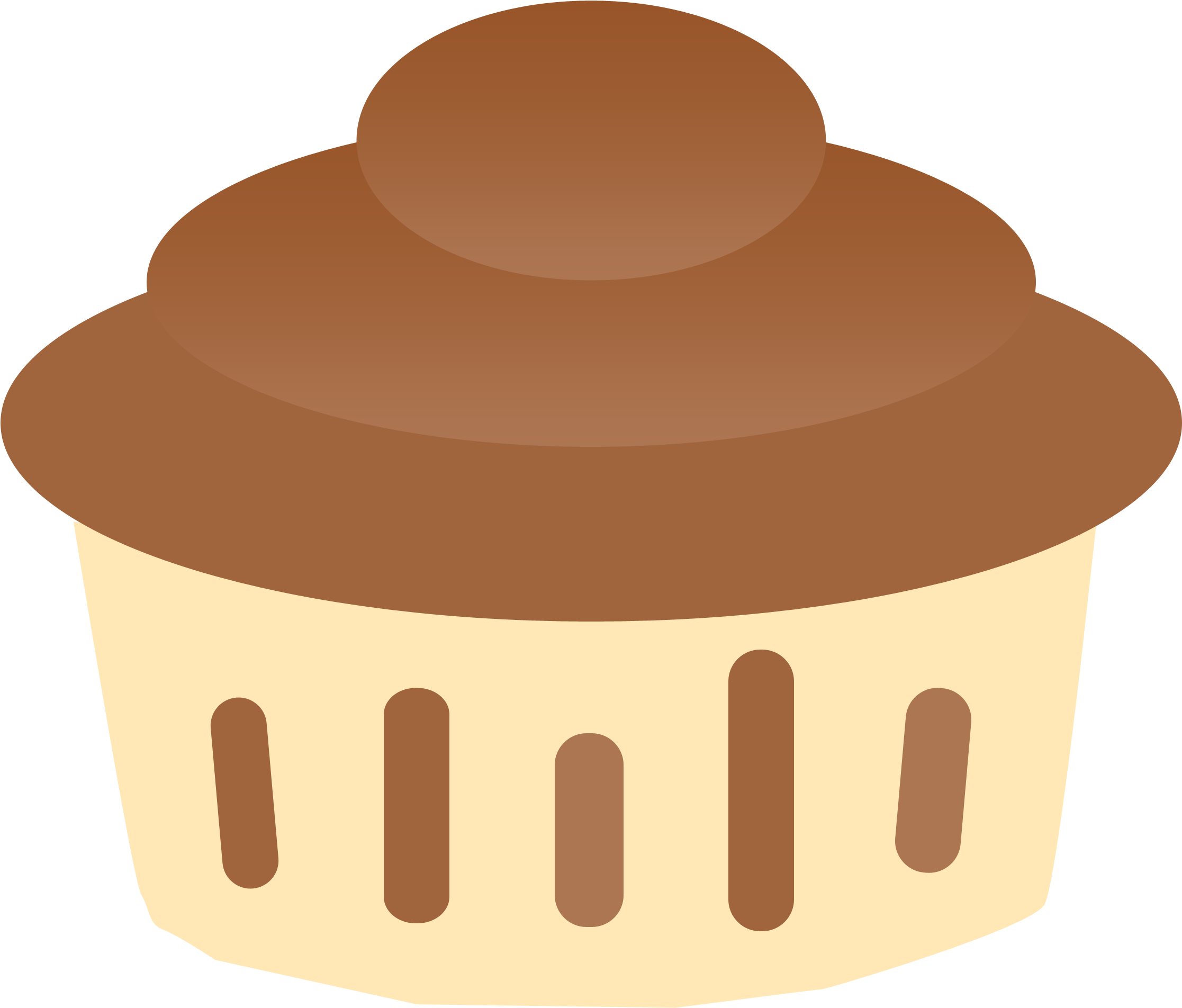 Vanilla And Chocolate Cupcake Clipart - Chocolate Cupcake Clip Art B (2300x2000), Png Download