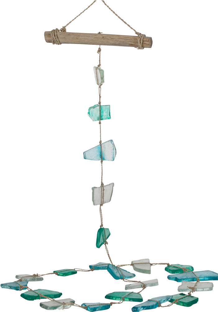 Seashell Company Driftwood & Seaglass Mobile 52" (733x1100), Png Download