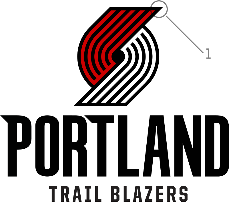 Detail-one - Trail Blazers Logo 2017 (1000x1000), Png Download