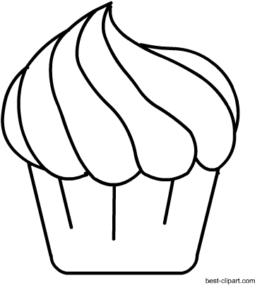 Black And White Cupcake Png