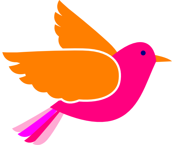 Pink Birds Svg Downloads - Clip Art Bird Png (600x506), Png Download