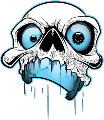 Dripping Skull Psd - 26 Da Norte (347x400), Png Download