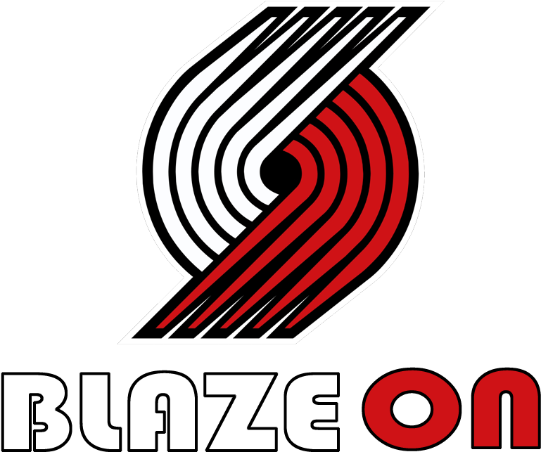I Dont Like The Font - Portland Trail Blazers Logo 2013 (963x736), Png Download