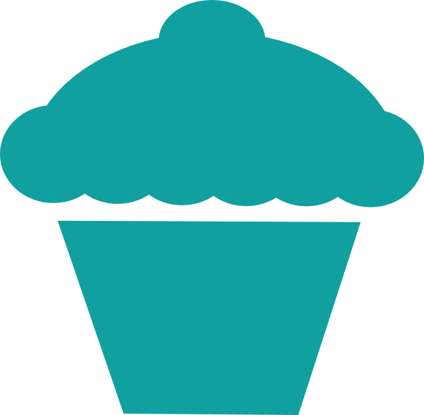 Black Cupcake Clipart - Cupcake Silhouette Vector Png (600x588), Png Download