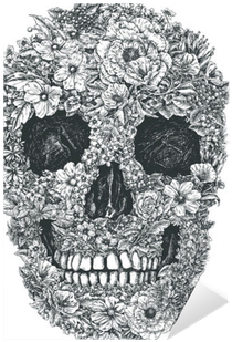 Flower Skull (400x400), Png Download