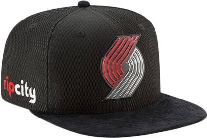 Portland Trail Blazers On-court 9fifty Hat - Portland Trail Blazers New Era 2017 Nba (421x480), Png Download