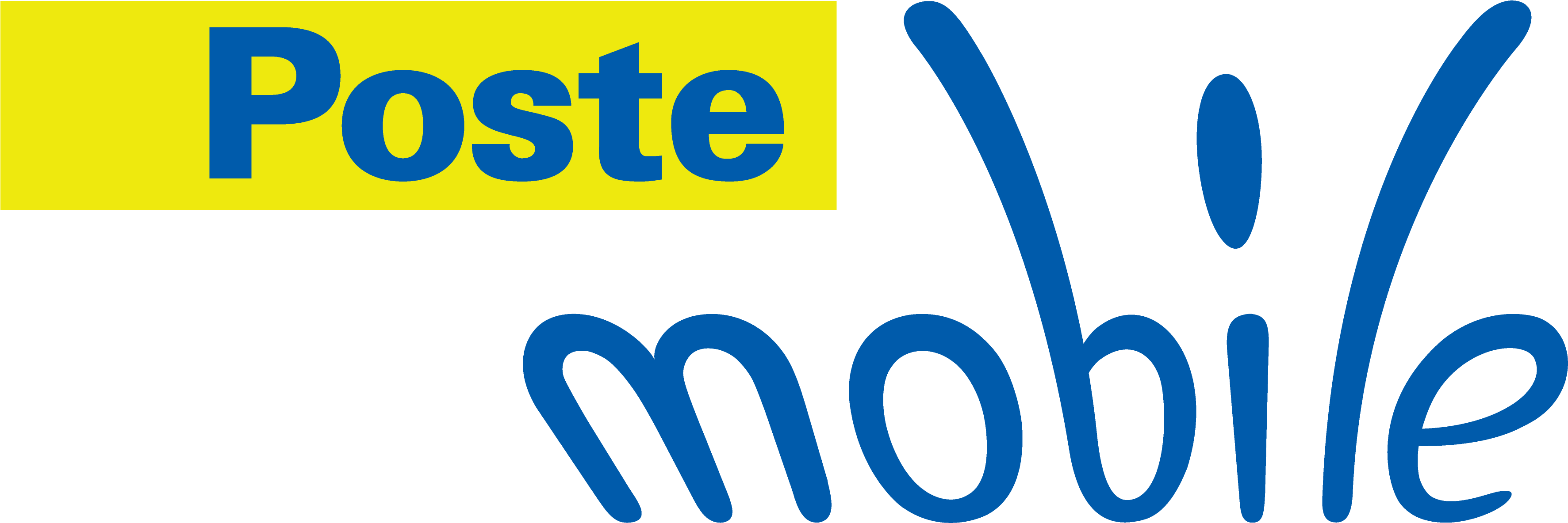 Poste Mobile - Poste Mobile Logo (3632x1320), Png Download