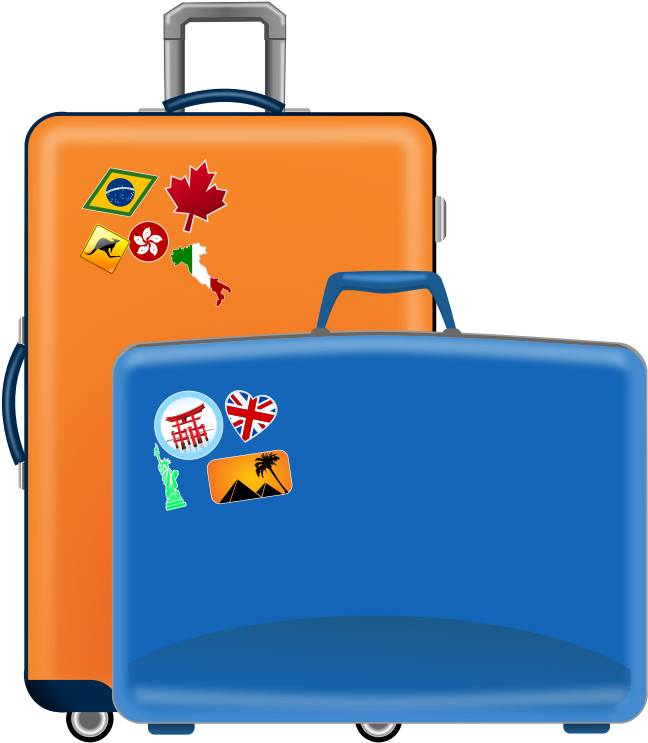 Vacation Png Free Download - Suitcase Clipart (705x800), Png Download