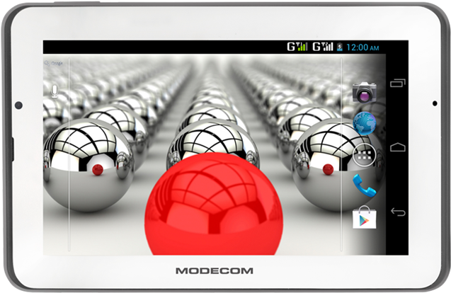 Ultra-mobile Phablet Freetab 7003 Hd X2 3g - Silver And Red Ball (800x504), Png Download